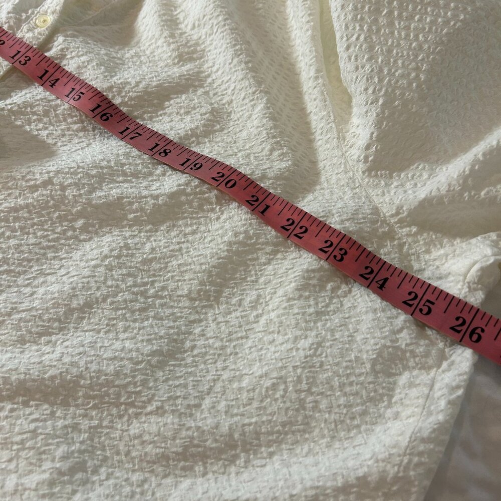 Gap Seersucker Peasant Shirt plus size XXL White - Picture 9 of 10